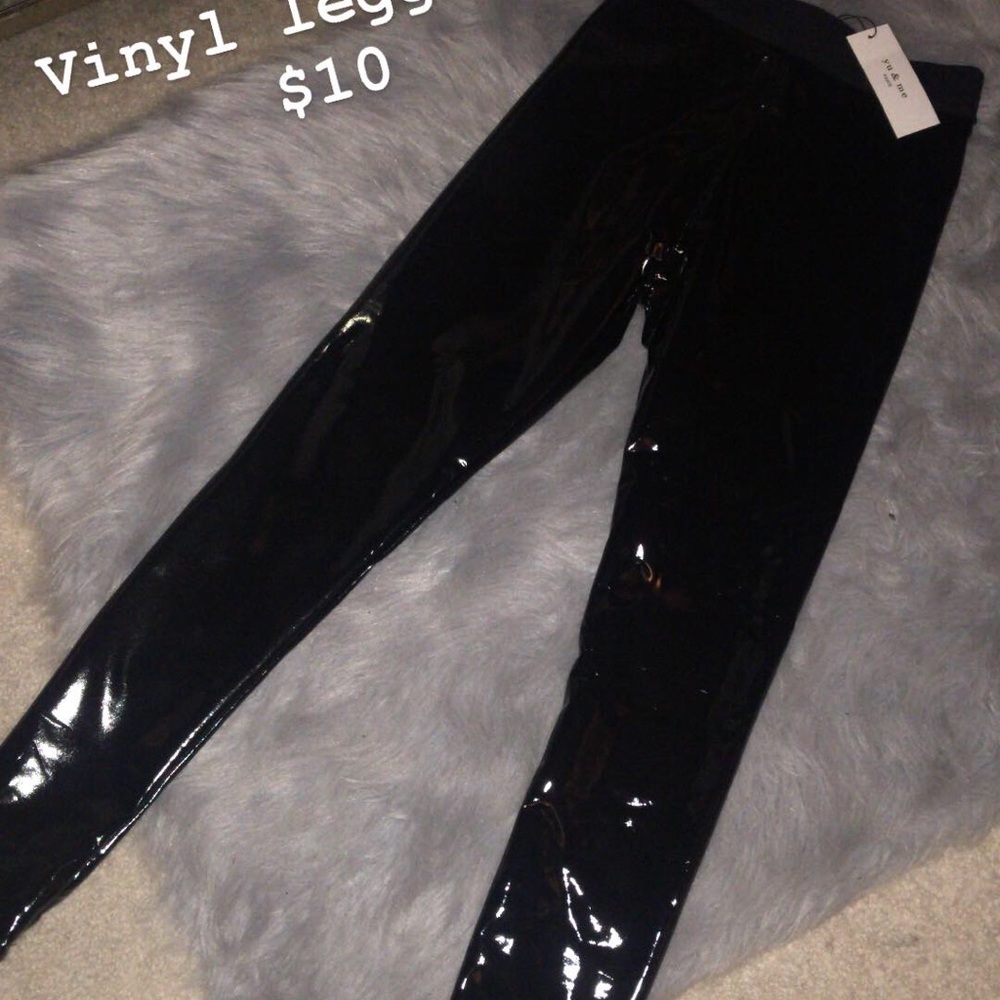 Vinyl leggings. Never worn.